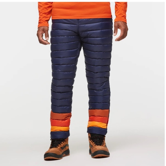 Cotopaxi Men's XL Fuego Down Pant Maritime Stripes Blue NWT 800-fill Down - Picture 2 of 8